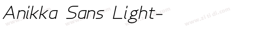 Anikka Sans Light字体转换